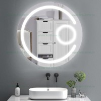 OGLINZI LED SI BATERII SANITARE - Reduceri Oglinda Baie LED 70cm Touch Cosmetica LZJ13 Promotie